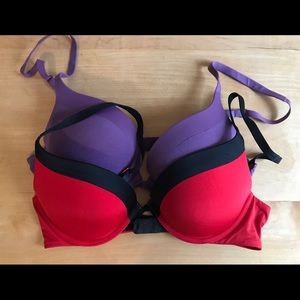 Purple Victoria Secret push-up bra